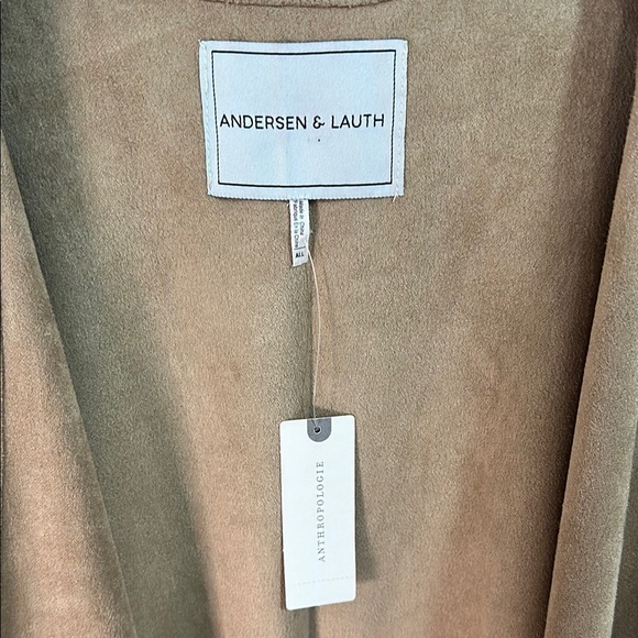 Anthropologie Andersen & Lauth Faux Suede Fringe Poncho Shawl One Size - Picture 3 of 5